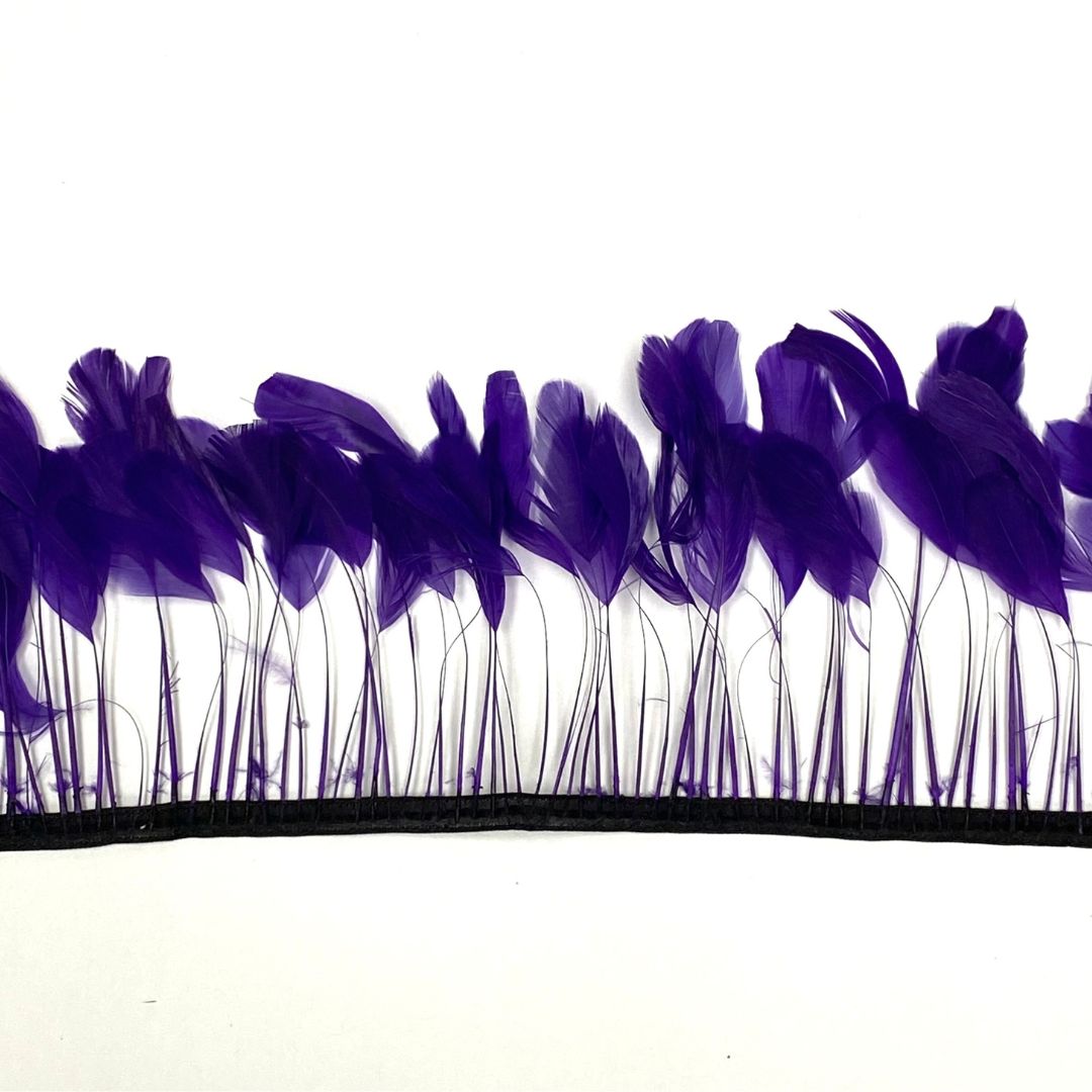 purple burnt coque on white by Eskay Feathers